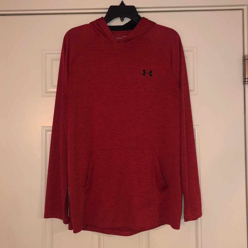 Under Armour Hooded HeatGear Long Sleeve Shirt - Red (L)